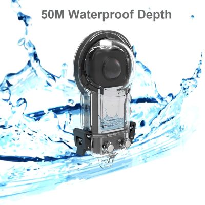 เคสดำน้ำกล้องเพื่อการกีฬาเคสป้องกันตัวเรือนกันน้ำใต้น้ำ50เมตรปลอกซิลิโคนสำหรับ Insta360 X3กล้องแอคชั่นแคมเมรา