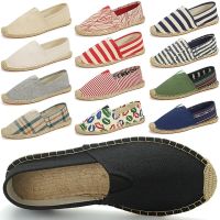 Summer Autumn Men Canvas Shoes Breathable Mens Casual Shoes Slip-On Hemp Shoes Graffiti Espadrilles Women Footwear Flats shoe