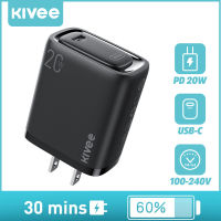 KIVEE หัวชาร์จไอโฟน สายชาร์จ iPhone 20W หัวชาร์จ type c USB C Charger อแดปเตอร์ไอโฟน อะแดปเตอร์ iphone PD Fast Charger หัวชาร์จเร็ว for  iPhone 13 iPhone 12 / 12Mini /12Pro / 12 Pro/iPad