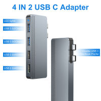 Cartaton ใหม่ล่าสุดราคาส่งแบบ Dual Usb C ถึง4พอร์ต USB 3.0 Hub Adapter Dual Type C Hub สำหรับ