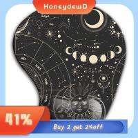 HONEYDEWD ออกแบบตามหลักสรีรศาสตร์ แผ่นรองเมาส์ เจลทาเล็บ ดวงจันทร์และดวงจันทร์ แผ่นรองข้อมือ ของขวัญสำหรับเด็ก วินเทจ ที่พยุงข้อมือ ออฟฟิศสำหรับทำงาน