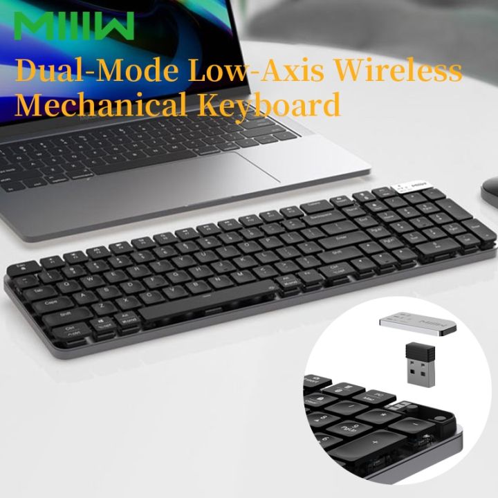 miiiw-k10-dual-mode-low-profile-ultra-slim-mechanical-keyboard-pro-wireless-bluetooth-amp-2-4ghz-office-amp-gaming-keyboard-basic-keyboards