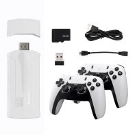 M8บวกตัวควบคุมคู่ไร้สาย Joypad สำหรับจอสัมผัส2.4G เครื่องเล่นวิดีโอเกม Built-In 10000 + เกมย้อนยุคสำหรับ PS1 32G/64/128G