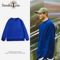 Autumn and Winter Solid Color Casual Sweatshirts Mens Round Neck Long Sleeve Loose S-5XL Large Size Couple Pullover