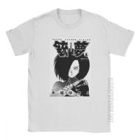 Gunnm Alita T-Shirt For Men Battle Angel Leisure Comic Movie Anime Japan T Shirt Mans Tops Grey Tee Shirt 100% Cotton