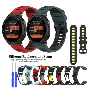 Outdoor Bracelet Replacement Steel Buckle Silicone Strap For Garmin- Forerunner  735xt/220/230/235/620/630 For Smart Watch-2