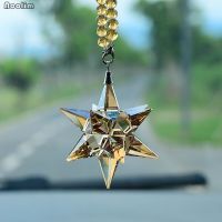 (Gold Seller) Car Ornaments Colorful Crystal Meteor Pendant Car Mirror Decoration Crystal Hanging Ornament Auto Dashboard Accessories Gift