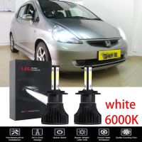 ชุดหลอดไฟหน้า LED 6000K สีขาว สําหรับ Honda Jaz~z GE Year 2008 2009 2010 2011 2012 2013 2 ชิ้น