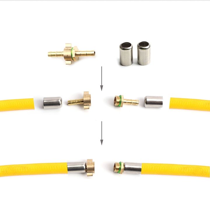 ๑-nuonuowell-1pc-brass-hose-repair-connector-6-5-7-8-8-5-9-10-13mm-equal-size-union-pipe-adapter-with-free-sleeve