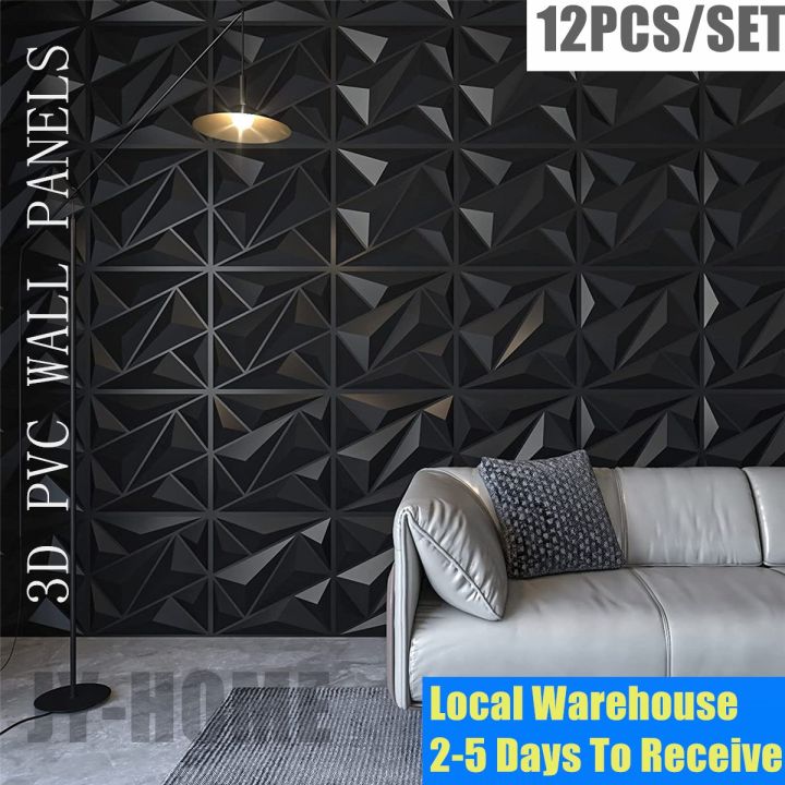 12 4Pcs Pack 3D PVC Diamond Design Wall Panels Black Wallpanels TV   6b8c9b57f07c38b26bff0e9864fff051  720x720q80 