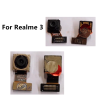 สำหรับกล้องหน้ากล้องหลังRealme 3 หันหน้าไปทางหลักโมดูลกล้องอะไหล่สายเคเบิลยืดหยุ่น