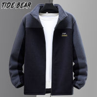 TIDE BEAR เสื้อแจ็คเก็ตแจ็คเก็ตขนแกะขั้วโลกผู้ชายหนาแจ็คเก็ตกีฬากลางแจ้งนุ่มและสบาย