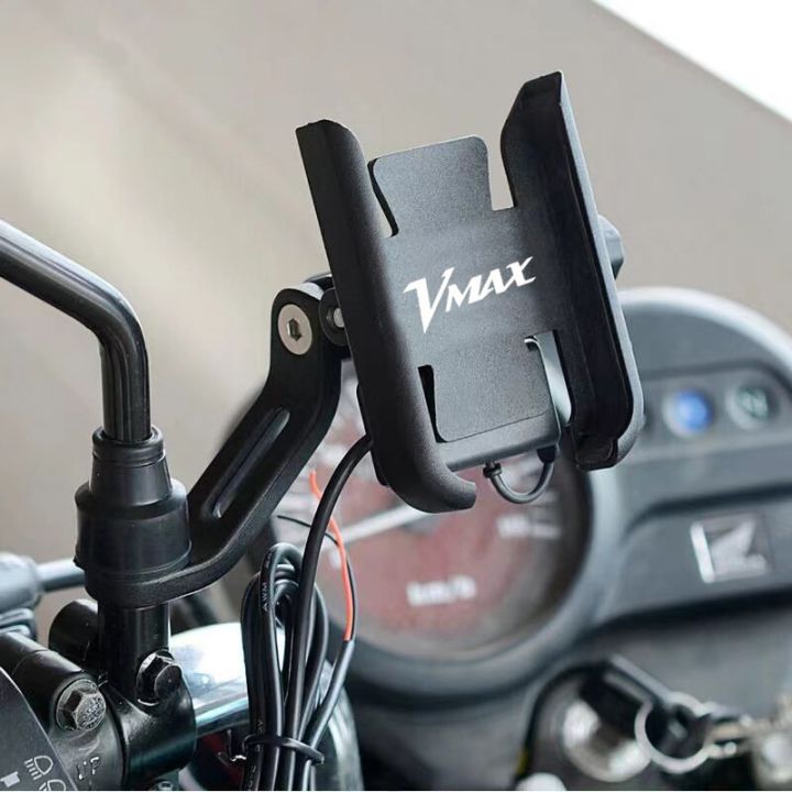 อุปกรณ์เสริมสำหรับยามาฮ่า-vmax-v-max-v-max-1200-1985-2008ที่ยึดขาตั้ง-gps-ที่จับโทรศัพท์มือถือสำหรับมือจับรถจักรยานยนต์