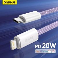 Baseus สายชาร์จ USB PD 20W สำหรับ13 12 Pro Xs Max ที่ชาร์จแบบเร็วสำหรับ Macbook Ipad Pro Type-C สายสายรับส่งข้อมูล