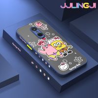 Jjlingji เคสสำหรับ Xiaomi Redmi โน๊ต4 Note 4x Note 4 Pro การ์ตูนน่ารักรูปแบบ Spongebob บางขอบสี่เหลี่ยมด้านข้างดีไซน์ใหม่กันกระแทกมีน้ำค้างแข็งโปร่งใสแข็งเคสมือถือปลอกซิลิโคนคลุมทั้งหมดกล้องป้องกัน Softcase