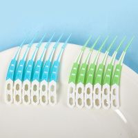 ‘；【。 12Pcs/Box Silicone Interdental Brushes Toothpicks Brushes Between Teeth Silicone Toothpicks With Thread Oral Cleaning Tools