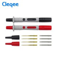 Cleqee P8001 P8003ชุด2ชิ้นเข็มทองเปลี่ยนได้ Probe Multimeter หลายแบบปากกาทดสอบ1ชิ้น