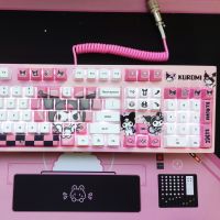 อะนิเมะการ์ตูนสีชมพู Keycaps จินตนาการมายากล PBT ความสูงดั้งเดิมที่กำหนดเองสำหรับ108Keys หมวกกุญแจน่ารักคีย์บอร์ดแบบกลไก