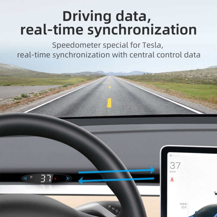 สมาร์ทรถ-speedometer-เครื่องตรวจจับความเร็วอัตโนมัติ-security-alarm-hud-digital-head-up-display-สำหรับ-tesla-รุ่น3-y-รุ่นชิ้นส่วนพิเศษ