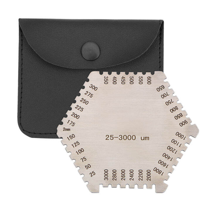 High Precision Stainless Steel Wet Film Thickness Gauge Hexagon Wet