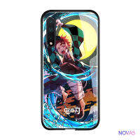 UCUC เคสโทรศัพท์เคสสำหรับ Huawei Nova 5 Nova 5 ProกันกระแทกAnime Demon Slayerเคสโทรศัพท์Kimetsuไม่มีYaiba Tanjirou nezuko Glossyกระจกเทมเปอร์ปลอก