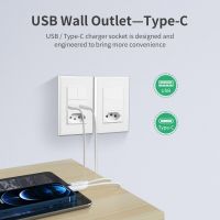 Tuya Zigbee/Wifi Brazil Wall Switch With 16A Socket Pusher Button Interruptor Light Switch With USB Type C For Alexa Google Home