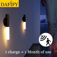 LED Motion Sensor Wood Magnetic Night Light Wireless Usb Under Cabinet Lamp Bedroom Closet Kitchen Decor Lighting 무드등 Gift Light Night Lights