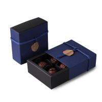 9x9x3.5CM deep sapphire blue 10 set Chocolate Paper Box valentines day Christmas Birthday Party Gifts Packing Storage Boxes