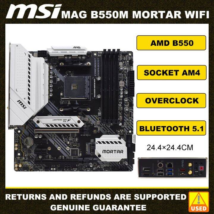 MSI MAG B550M MORTAR WIFI Socket AM4 B550 Motherboard DDR4 PCIE 4.0