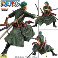 Figure ฟิกเกอร์ งานแท้ 100% แมวทอง Banpresto One Piece วันพีซ เต็มพิกัดสลัดจอมลุย วันพีช Roronoa Zoro โรโรโนอา โซโร Ver Original from Japan อนิเมะ การ์ตูน มังงะ โมเดล