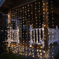 LED 220V EU 110V US Plug String Curtains Light Waterfall Christmas Garland Fairy Lights Outdoor For Home Party Wedding Decor