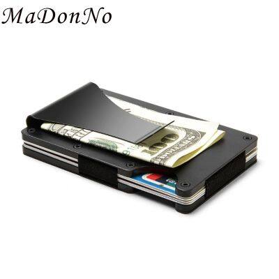 （Layor wallet）  Rfid Card Holder Wallets Men Women Slim Thin Metal Minimalist Wallet Male Money Bags Purse Black Small Purse Walet For Men 2021