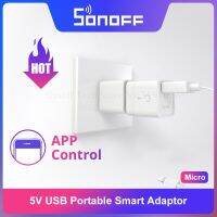 อะแดปเตอร์วายฟายอัจฉริยะ USB SONOFF Micro 5V สวิตช์ไร้สายความยืดหยุ่นและรีโมทคอนโทรลแบบพกพาผ่านแอป Ewelink รองรับ Alexa