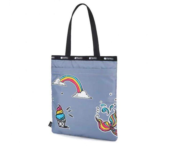 lesportsac-2023-อย่างเป็นทางการของแบรนด์ร่วมการ์ตูนลำลองพิมพ์กระเป๋าถือกระเป๋าสะพาย2339