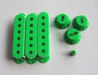 KAISH ST Style Green Guitar Pickup Covers Knobs and ST Switch Tip Cap