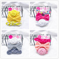 12pcs / Lot Baby Cotton Knotted Headbands Polka Dot Printing Girls Hair Bows Head Wraps ทารกเด็กวัยหัดเดินที่คาดผมเครื่องประดับเด็ก