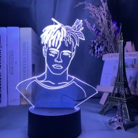 American Rapper XXXTentacion Figure Led Night Light Cool Fans Gift Dropshipping Room Decor Light Office Bedroom Table 3D Lamp