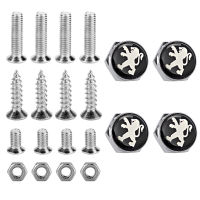 4pcs Stainless Steel Car License Plate Screws Bolts For Peugeot 206 207 208 308 306 307 408 407 406 507 508 107 108 5008 3008