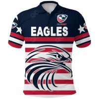 2023 NEW Style USA Rugby Polo Shirt Eagles Simple  - Navysize：XS-6XLNew product，Can be customization