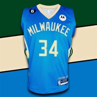 เสื้อผ้าบอลที่นิยมมากที่สุด เสื้อบาส เสื้อบาสเกตบอล NBA Milwaukee Bucks ทีม มิลวอกี้ บักส์ BK0140 รุ่น City Giannis Antetokounmpo 34 ไซส์ S-5XL