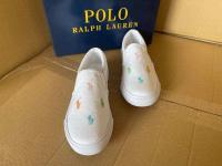 Ralphˉ Laurenˉ 2022 parent-child shoes white embroidered colorful lightweight non-slip environmentally friendly slimming lady