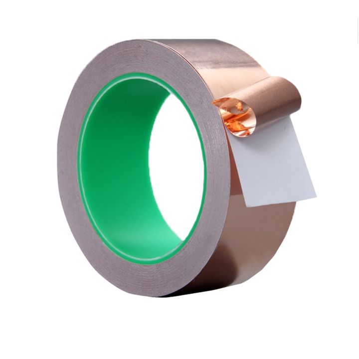 yx-10m-mask-electromagnetic-shield-eliminate-emi-anti-static-repair-double-sided-conductive-copper-foil-adhesive-tape