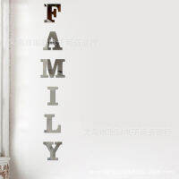 （HOT)FAMILY สติกเกอร์ติดผนังกระจกกระจก 3d เทปกาวสามมิติ แต่ละคำ 23x22cm