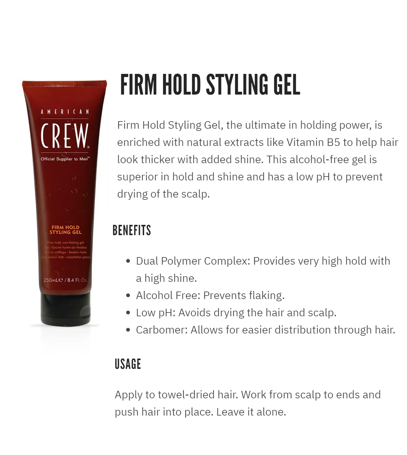 American Crew Men Hair Styling Firm Hold Styling Gel - 250ml | Lazada  Singapore
