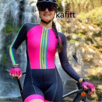 Kafitt-Blouse Summer-Long Sleeve-Cycling Wear-Siamese-Bicycle-Bicycle-Bicycle-Little Monkey-Work Clothes-Set-9d Gel Pad