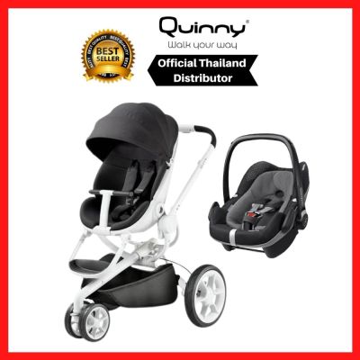 Quinny รถเข็นเด็ก รุ่น MOODD(Black Irony) คู่คาร์ซีท Maxi-Cosi pebble plus