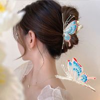 New Colorful Butterfly Grab Clip Elegant Ladies Hair Clip Large Shark Clip Metal Hair Accessories