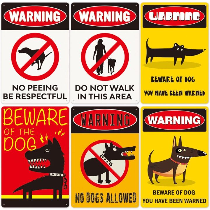 2020-caution-be-ware-of-dog-yellow-metal-plate-warning-sign-public-garden-pets-shop-pin-up-posters-tin-sign-metal-board-plaques-marks