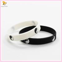 SNSQDYW0010 แฟชั่น ของขวัญที่ดีที่สุด Yin Yang Charm สร้อยข้อมือซิลิโคน เครื่องประดับอุปกรณ์เสริม Tai Chi สายรัดข้อมือซิลิโคน สร้อยข้อมือยางกีฬา