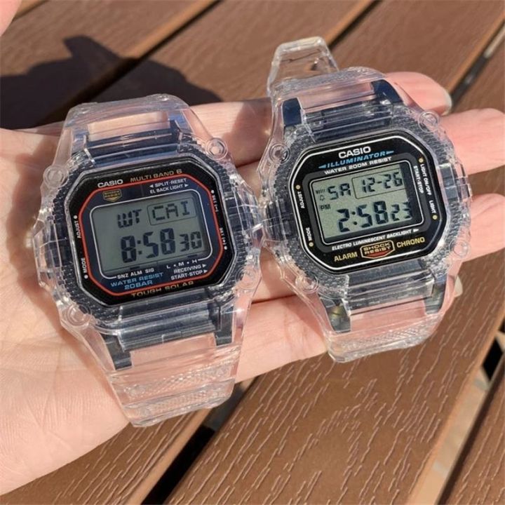 สายนาฬิกา-เคส-สำหรับ-casio-g-shock-dw-5600-gw-b5600-g-5600e-g-5000-gw-m5610-g-5600e-g-5000-สายนาฬิกาซิลิโคนสร้อยข้อมือแบบใส